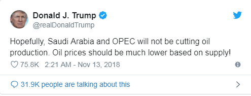 此前一天，欧佩克（OPEC）联盟的监督委员会警告称，石油市场似乎供过于求，产油国可能不得不改弦易辙，削减产量。